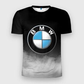 Мужская футболка 3D спортивная с принтом BMW в Курске, 100% полиэстер с улучшенными характеристиками | приталенный силуэт, круглая горловина, широкие плечи, сужается к линии бедра | Тематика изображения на принте: bmw | bmw performance | m | motorsport | performance | бмв | моторспорт