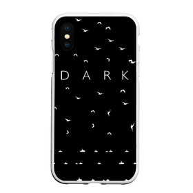 Чехол для iPhone XS Max матовый с принтом DARK - Birds (Тьма) в Курске, Силикон | Область печати: задняя сторона чехла, без боковых панелей | Тематика изображения на принте: 1921 | 1953 | 1986 | 2019 | 2052 | dark | future | jonas | logo | mikkel | mundus | no future | portal | sic | будущего | йонас | лого | логотип | миккель | надпись | нет | портал | сериал | сериалы | символ | тьма