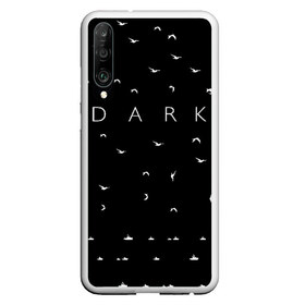 Чехол для Honor P30 с принтом DARK - Birds (Тьма) в Курске, Силикон | Область печати: задняя сторона чехла, без боковых панелей | Тематика изображения на принте: 1921 | 1953 | 1986 | 2019 | 2052 | dark | future | jonas | logo | mikkel | mundus | no future | portal | sic | будущего | йонас | лого | логотип | миккель | надпись | нет | портал | сериал | сериалы | символ | тьма