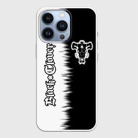Чехол для iPhone 13 Pro с принтом Черный Бык и разделенный пополам фон в Курске,  |  | Тематика изображения на принте: asta | black bull | black clover | bull | clover | аста | бык | клевер | чёрный бык | чёрный клевер