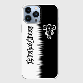 Чехол для iPhone 13 Pro Max с принтом Черный Бык и разделенный пополам фон в Курске,  |  | asta | black bull | black clover | bull | clover | аста | бык | клевер | чёрный бык | чёрный клевер
