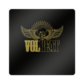 Магнит виниловый Квадрат с принтом Volbeat в Курске, полимерный материал с магнитным слоем | размер 9*9 см, закругленные углы | Тематика изображения на принте: groove metal | hardcore | psychobilly | volbeat | волбит