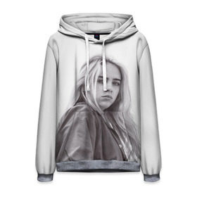 Мужская толстовка 3D с принтом BILLIE EILISH в Курске, 100% полиэстер | двухслойный капюшон со шнурком для регулировки, мягкие манжеты на рукавах и по низу толстовки, спереди карман-кенгуру с мягким внутренним слоем. | ayelish | bad guy | bellyache | bilie eilish | bilie elish | billie | billie eilish | eilish | electronic | elish | music | били айлиш | билли айлиш | эйлиш | элиш