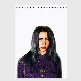 Скетчбук с принтом BILLIE EILISH в Курске, 100% бумага
 | 48 листов, плотность листов — 100 г/м2, плотность картонной обложки — 250 г/м2. Листы скреплены сверху удобной пружинной спиралью | ayelish | bad guy | bellyache | bilie eilish | bilie elish | billie | billie eilish | eilish | electronic | elish | music | били айлиш | билли айлиш | эйлиш | элиш