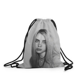 Рюкзак-мешок 3D с принтом BILLIE EILISH в Курске, 100% полиэстер | плотность ткани — 200 г/м2, размер — 35 х 45 см; лямки — толстые шнурки, застежка на шнуровке, без карманов и подкладки | ayelish | bad guy | bellyache | bilie eilish | bilie elish | billie | billie eilish | eilish | electronic | elish | music | били айлиш | билли айлиш | эйлиш | элиш