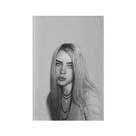 Обложка для паспорта матовая кожа с принтом BILLIE EILISH в Курске, натуральная матовая кожа | размер 19,3 х 13,7 см; прозрачные пластиковые крепления | ayelish | bad guy | bellyache | bilie eilish | bilie elish | billie | billie eilish | eilish | electronic | elish | music | били айлиш | билли айлиш | эйлиш | элиш