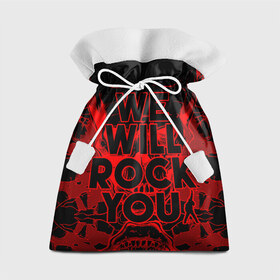 Подарочный 3D мешок с принтом We Will Rock You в Курске, 100% полиэстер | Размер: 29*39 см | bohemian | brian | freddie | john | mercury | must go on | queen | rhapsody | roger | taylor | the miracle | the show | богемская | рапсодия | роджер тейлор | фредди меркьюри