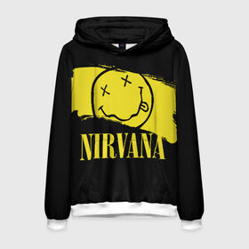 Мужская толстовка 3D с принтом Nirvana в Курске, 100% полиэстер | двухслойный капюшон со шнурком для регулировки, мягкие манжеты на рукавах и по низу толстовки, спереди карман-кенгуру с мягким внутренним слоем. | Тематика изображения на принте: bleach | blew | cobain | dave | geffen | hormoaning | in utero | incesticide | krist | kurt | nevermind | nirvana | novoselic | rock | vevo | геффен | курт кобейн | нирвана | рок