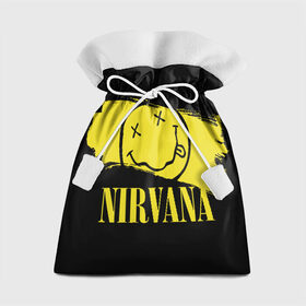 Подарочный 3D мешок с принтом Nirvana в Курске, 100% полиэстер | Размер: 29*39 см | Тематика изображения на принте: bleach | blew | cobain | dave | geffen | hormoaning | in utero | incesticide | krist | kurt | nevermind | nirvana | novoselic | rock | vevo | геффен | курт кобейн | нирвана | рок