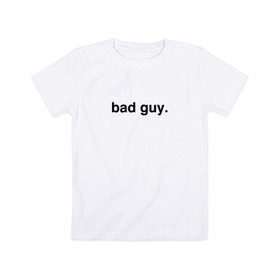 Детская футболка хлопок с принтом BILLIE EILISH в Курске, 100% хлопок | круглый вырез горловины, полуприлегающий силуэт, длина до линии бедер | be | billie | billie eilish | билли | билли айлиш