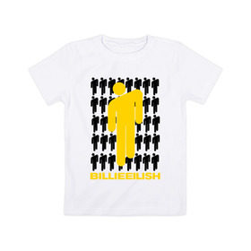 Детская футболка хлопок с принтом BILLIE EILISH в Курске, 100% хлопок | круглый вырез горловины, полуприлегающий силуэт, длина до линии бедер | be | billie | billie eilish | blohsh | ghoul | билли | билли айлиш | биляш
