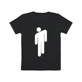 Детская футболка хлопок с принтом BILLIE EILISH (НА СПИНЕ) в Курске, 100% хлопок | круглый вырез горловины, полуприлегающий силуэт, длина до линии бедер | be | billie | billie eilish | билли | билли айлиш