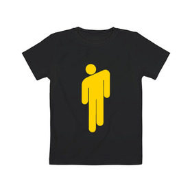 Детская футболка хлопок с принтом BILLIE EILISH (НА СПИНЕ) в Курске, 100% хлопок | круглый вырез горловины, полуприлегающий силуэт, длина до линии бедер | be | billie | billie eilish | билли | билли айлиш