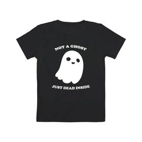Детская футболка хлопок с принтом Just dead inside в Курске, 100% хлопок | круглый вырез горловины, полуприлегающий силуэт, длина до линии бедер | 