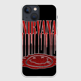 Чехол для iPhone 13 mini с принтом Nirvana в Курске,  |  | bleach | blew | cobain | dave | geffen | hormoaning | in utero | incesticide | krist | kurt | nevermind | nirvana | novoselic | rock | vevo | геффен | курт кобейн | нирвана | рок