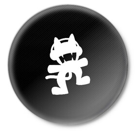 Значок с принтом MONSTERCAT в Курске,  металл | круглая форма, металлическая застежка в виде булавки | Тематика изображения на принте: carbon | cat | monster | monster cat | monstercat | карбон | кот | монстеркет