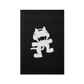 Обложка для паспорта матовая кожа с принтом MONSTERCAT в Курске, натуральная матовая кожа | размер 19,3 х 13,7 см; прозрачные пластиковые крепления | carbon | cat | monster | monster cat | monstercat | карбон | кот | монстеркет