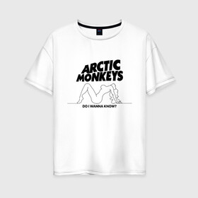 Женская футболка хлопок Oversize с принтом AM в Курске, 100% хлопок | свободный крой, круглый ворот, спущенный рукав, длина до линии бедер
 | alex turner | arctic monkeys | алекс тёрнер | арктик монкейс | арктические обезьяны