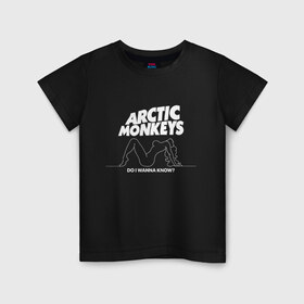 Детская футболка хлопок с принтом AM в Курске, 100% хлопок | круглый вырез горловины, полуприлегающий силуэт, длина до линии бедер | alex turner | arctic monkeys | алекс тёрнер | арктик монкейс | арктические обезьяны