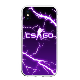 Чехол для iPhone XS Max матовый с принтом CS GO LIGHTNING STYLE  в Курске, Силикон | Область печати: задняя сторона чехла, без боковых панелей | astralis | awp | counter strike | cs go | cs go global offensive | faze clan | hyper beast | team liquid | thunder | астралис | молнии | тим ликвид | фейз клан | хайпер бист | шторм