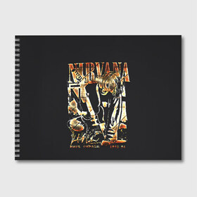 Альбом для рисования с принтом Nirvana в Курске, 100% бумага
 | матовая бумага, плотность 200 мг. | Тематика изображения на принте: bleach | blew | cobain | dave | geffen | hormoaning | in utero | incesticide | krist | kurt | nevermind | nirvana | novoselic | rock | vevo | геффен | курт кобейн | нирвана | рок