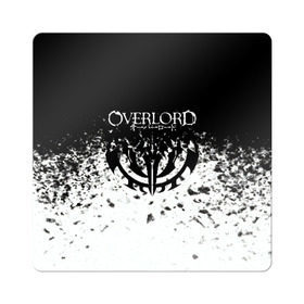 Магнит виниловый Квадрат с принтом Overlord. в Курске, полимерный материал с магнитным слоем | размер 9*9 см, закругленные углы | overlord | аниме | гранж | лого | логотип | оверлорд | сериал | текстура