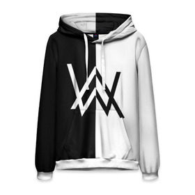 Мужская толстовка 3D с принтом ALAN WALKER в Курске, 100% полиэстер | двухслойный капюшон со шнурком для регулировки, мягкие манжеты на рукавах и по низу толстовки, спереди карман-кенгуру с мягким внутренним слоем. | alan walker | aw | electro | electro music | music | алан уокер | музыка | музыкант | электро | электронная музыка