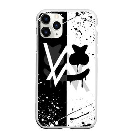 Чехол для iPhone 11 Pro Max матовый с принтом ALAN WALKER x MARSHMELLO в Курске, Силикон |  | alan walker | aw | electro | electro music | marshmello | music | алан уокер | маршмелло | музыка | музыкант | электро | электронная музыка