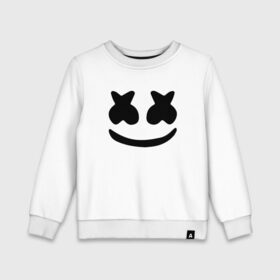 Детский свитшот хлопок с принтом ALAN WALKER x MARSHMELLO в Курске, 100% хлопок | круглый вырез горловины, эластичные манжеты, пояс и воротник | alan walker | aw | electro | electro music | marshmello | music | алан уокер | маршмелло | музыка | музыкант | электро | электронная музыка