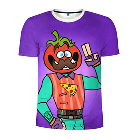 Мужская футболка 3D спортивная с принтом Tomato в Курске, 100% полиэстер с улучшенными характеристиками | приталенный силуэт, круглая горловина, широкие плечи, сужается к линии бедра | Тематика изображения на принте: epic | fortnite | фортнайт | эпик