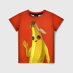 Детская футболка 3D с принтом Banana в Курске, 100% гипоаллергенный полиэфир | прямой крой, круглый вырез горловины, длина до линии бедер, чуть спущенное плечо, ткань немного тянется | Тематика изображения на принте: epic | fortnite | банан | фортнайт | эпик