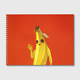 Альбом для рисования с принтом Banana в Курске, 100% бумага
 | матовая бумага, плотность 200 мг. | epic | fortnite | банан | фортнайт | эпик