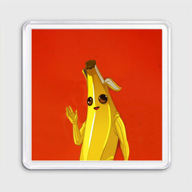 Магнит 55*55 с принтом Banana в Курске, Пластик | Размер: 65*65 мм; Размер печати: 55*55 мм | Тематика изображения на принте: epic | fortnite | банан | фортнайт | эпик