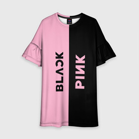 Детское платье 3D с принтом BLACKPINK в Курске, 100% полиэстер | прямой силуэт, чуть расширенный к низу. Круглая горловина, на рукавах — воланы | Тематика изображения на принте: black | blackpink | bts | jennie | jisoo | k pop | kim | lalisa | lisa | manoban | park | pink | rose | young | бтс | дженни | джису | ён | ким | лалиса | лиса | манобан | пак | розэ | че