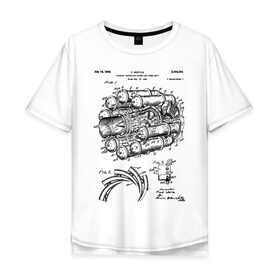 Мужская футболка хлопок Oversize с принтом Aircraft в Курске, 100% хлопок | свободный крой, круглый ворот, “спинка” длиннее передней части | aircraft | patent | двигатель | идея | история | космос | мощь | патент | разработка | самолет | турбина | чертеж | чертежи