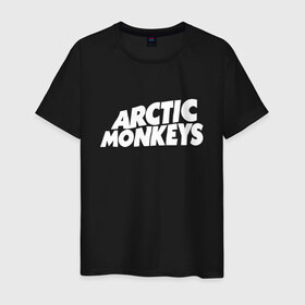 Мужская футболка хлопок с принтом AM в Курске, 100% хлопок | прямой крой, круглый вырез горловины, длина до линии бедер, слегка спущенное плечо. | alex turner | arctic monkeys | алекс тёрнер | арктик монкейс | арктические обезьяны