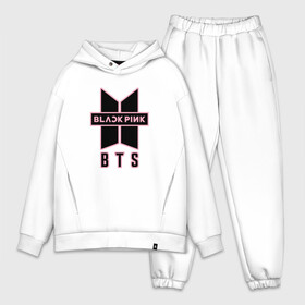 Мужской костюм хлопок OVERSIZE с принтом BTS and BLACKPINK в Курске,  |  | bangtan boys | black | blackpink | bt21 | bts | k pop | pink | rose | блек пинк | блекпинк | блэк пинк | блэкпинк | бтс