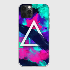 Чехол для iPhone 12 Pro Max с принтом COLOR TRIANGLE в Курске, Силикон |  | bright | colorful | cool | disco | music | music lover | retro | speaker | tape recorder | technique | vintage | винтаж | динамик | диско | магнитофон | меломан | музыка | неон | разноцветный | ретро | техника