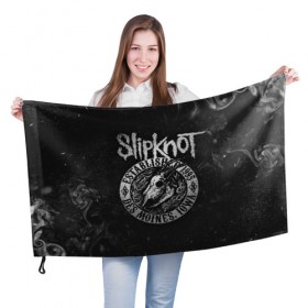Флаг 3D с принтом Slipknot в Курске, 100% полиэстер | плотность ткани — 95 г/м2, размер — 67 х 109 см. Принт наносится с одной стороны | slipknot | we are not your kind | альтернативный метал | грув метал | метал | музыка | ню метал | слипнот