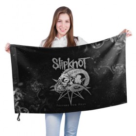Флаг 3D с принтом Slipknot в Курске, 100% полиэстер | плотность ткани — 95 г/м2, размер — 67 х 109 см. Принт наносится с одной стороны | slipknot | we are not your kind | альтернативный метал | грув метал | метал | музыка | ню метал | слипнот