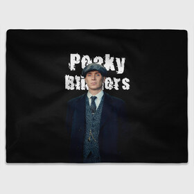 Плед 3D с принтом Peaky Blinders в Курске, 100% полиэстер | закругленные углы, все края обработаны. Ткань не мнется и не растягивается | Тематика изображения на принте: peaky blinders | острые козырьки | сериал