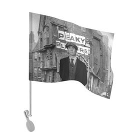 Флаг для автомобиля с принтом Peaky Blinders в Курске, 100% полиэстер | Размер: 30*21 см | peaky blinders | острые козырьки | сериал