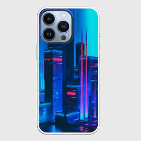 Чехол для iPhone 13 Pro с принтом НОЧНОЙ ГОРОД в Курске,  |  | bright | colorful | cool | disco | music | music lover | retro | speaker | tape recorder | technique | vintage | винтаж | динамик | диско | магнитофон | меломан | музыка | неон | разноцветный | ретро | техника