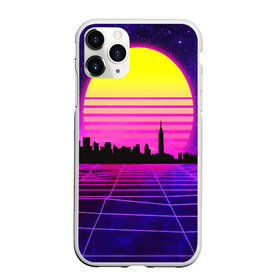 Чехол для iPhone 11 Pro матовый с принтом ГОРОД В НЕОНЕ в Курске, Силикон |  | bright | colorful | cool | disco | music | music lover | retro | speaker | tape recorder | technique | vintage | винтаж | динамик | диско | магнитофон | меломан | музыка | неон | разноцветный | ретро | техника