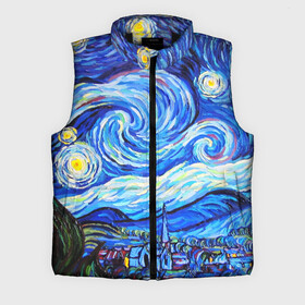 Мужской жилет утепленный 3D с принтом ВАНГОГ в Курске,  |  | art | impressionism | night | painting | planets | sky | stars | style | van gogh | waves | ван гог | вихрь | волны | живопись | звезды | импрессионизм | искусство | краски | небо | ночь | рисунок | стиль