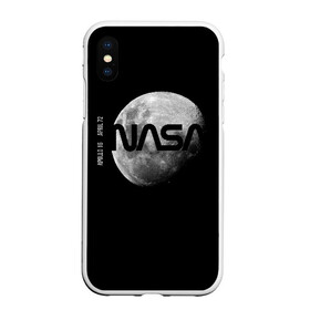 Чехол для iPhone XS Max матовый с принтом Nasa Apollo 16 в Курске, Силикон | Область печати: задняя сторона чехла, без боковых панелей | apollo 16 | apolo 16 | nasa | аполлон 16 | аполон 16 | наса | насса