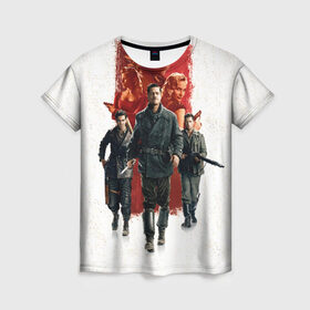 Женская футболка 3D с принтом Inglourious Basterds в Курске, 100% полиэфир ( синтетическое хлопкоподобное полотно) | прямой крой, круглый вырез горловины, длина до линии бедер | basterds | inglourious | quentin | tarantino | бесславные | брэд | питт