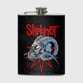 Фляга с принтом Slipknot в Курске, металлический корпус | емкость 0,22 л, размер 125 х 94 мм. Виниловая наклейка запечатывается полностью | slipknot | we are not your kind | альтернативный метал | грув метал | метал | музыка | ню метал | слипнот