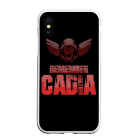 Чехол для iPhone XS Max матовый с принтом Remember Cadia в Курске, Силикон | Область печати: задняя сторона чехла, без боковых панелей | Тематика изображения на принте: 40000 | 40k | chaos | dawn of war | fantasy | imperium | marines | orks | soulstorm | space | вархаммер | ваха | дов | ересь хоруса | император | империум | орки | примархи | хаос