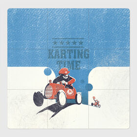 Магнитный плакат 3Х3 с принтом Karting time в Курске, Полимерный материал с магнитным слоем | 9 деталей размером 9*9 см | karting | автомобили | вождение | гонки | картинг | машины | рэйсинг | экстрим | экстримальныйспорт